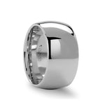 Load image into Gallery viewer, Mens White Tungsten Carbide Wedding Ring - Domed Comfort Fit - 2mm 4mm 6mm 7mm 8mm 10mm 12mm Wide - Style name: ARLINGTON
