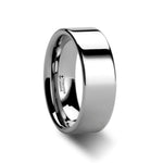 Load image into Gallery viewer, Mens Tungsten Carbide White Wedding Ring - Flat Style Comfort Fit - 2mm 4mm 6mm 7mm 8mm 10mm 12mm Wide - Style name: STOCKTON

