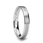 Load image into Gallery viewer, Mens White Tungsten Carbide Wedding Ring - Flat Brushed Comfort Fit - 4mm 6mm 8mm Wide - Style name: WAYNE
