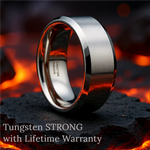 Load image into Gallery viewer, Mens Tungsten Carbide Wedding Ring - Beveled Comfort Fit - 4mm 6mm 7mm 8mm 10mm 12mm Wide - Style name: CORINTHIAN
