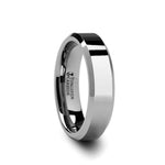 Load image into Gallery viewer, Mens Tungsten Carbide Wedding Ring - Beveled Comfort Fit - 4mm 6mm 7mm 8mm 10mm 12mm Wide - Style name: CORINTHIAN
