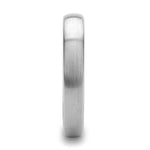 Load image into Gallery viewer, Mens Tungsten Domed White Wedding Ring - Brushed Comfort Fit - 2mm 4mm 6mm 8mm Wide - Style name: PYTHIUS
