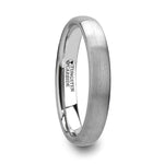 Load image into Gallery viewer, Mens Tungsten Domed White Wedding Ring - Brushed Comfort Fit - 2mm 4mm 6mm 8mm Wide - Style name: PYTHIUS

