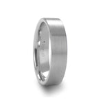 Load image into Gallery viewer, Mens White Tungsten Carbide Wedding Ring - Flat Brushed Comfort Fit - 2mm 4mm 6mm 8mm Wide - Style name: MASON
