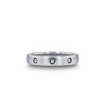 Load image into Gallery viewer, Mens Comfort Fit -Domed White Tungsten Carbide Diamond Wedding Band - 4mm Wide - Style name: ISABELLA - Lifetime Warranty
