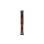 Load image into Gallery viewer, Mens Tungsten Carbide Black Walnut Wood Inlay Wedding Ring - Beveled Comfort Fit - 4mm 6mm 7mm 8mm 10mm 12mm Wide - Style name: HALIFAX
