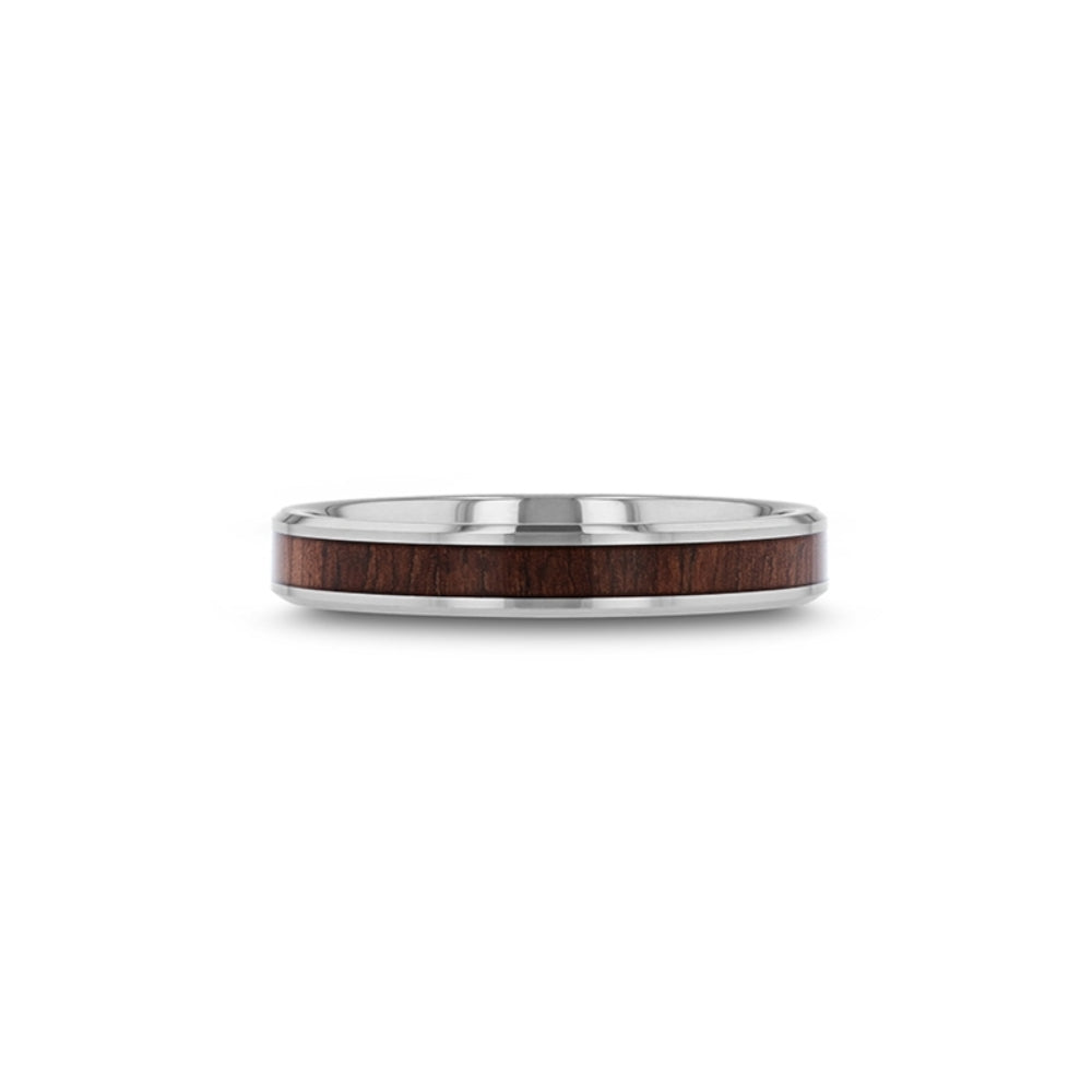 Mens Tungsten Carbide Black Walnut Wood Inlay Wedding Ring - Beveled Comfort Fit - 4mm 6mm 7mm 8mm 10mm 12mm Wide - Style name: HALIFAX