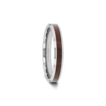 Load image into Gallery viewer, Mens Tungsten Carbide Black Walnut Wood Inlay Wedding Ring - Beveled Comfort Fit - 4mm 6mm 7mm 8mm 10mm 12mm Wide - Style name: HALIFAX

