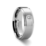 Load image into Gallery viewer, Mens Tungsten Carbide Diamond Wedding Ring - Polished Comfort Fit - 8mm Wide - Style name: BRIGHTON
