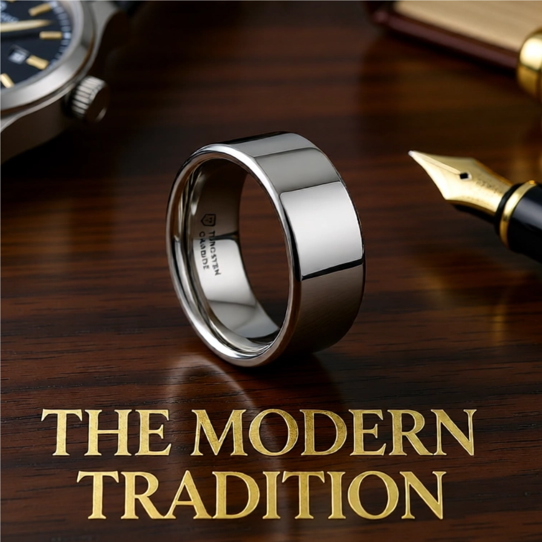Mens Tungsten Carbide Flat Wedding Ring - Polished Comfort Fit - 2mm 4mm 6mm 7mm 8mm 10mm 12mm Wide - Style name: SPARTAN