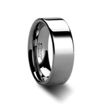 Load image into Gallery viewer, Mens Tungsten Carbide Flat Wedding Ring - Polished Comfort Fit - 2mm 4mm 6mm 7mm 8mm 10mm 12mm Wide - Style name: SPARTAN
