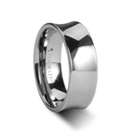 Load image into Gallery viewer, Mens Concave Tungsten Carbide Wedding Wedding Ring - Polished Finish Comfort Fit - 4mm 6mm 7mm 8mm Wide - Style name: WASHINGTON

