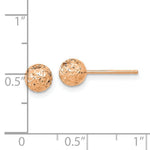 Load image into Gallery viewer, 14k Rose Gold 6mm Diamond-Cut Ball Post Earrings
