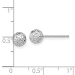 Load image into Gallery viewer, 14k White Gold Diamond-cut 6mm Ball Post Earrings
