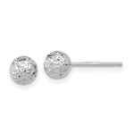 Load image into Gallery viewer, 14k White Gold Diamond-cut 6mm Ball Post Earrings
