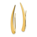 Load image into Gallery viewer, 14K Yellow Gold Polished Pointed Ear Climber Earrings
