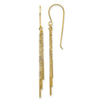 Load image into Gallery viewer, 14K Yellow Gold Polished Diamond-cut Tassle w/Bars Shepherd Hook Earrings
