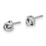 Load image into Gallery viewer, 14k White Gold Polished Love Knot Post Earrings
