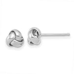 Load image into Gallery viewer, 14k White Gold Polished Love Knot Post Earrings
