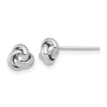 Load image into Gallery viewer, 14k White Gold Polished Knot Post Earrings
