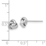 Load image into Gallery viewer, 14k White Gold Polished Knot Post Earrings

