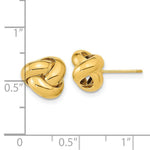 Load image into Gallery viewer, 14K Yellow Gold Polished Love Knot Post Earrings
