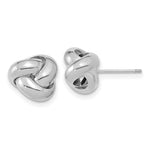 Load image into Gallery viewer, 14k White Gold Polished Love Knot Post Earrings
