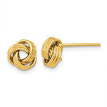 Load image into Gallery viewer, 14K Yellow Gold Polished Love knot Post Earrings

