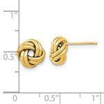 Load image into Gallery viewer, 14K Yellow Gold Polished Double Love Knot Post Earrings
