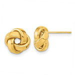 Load image into Gallery viewer, 14K Yellow Gold Polished Love Knot Post Earrings
