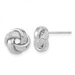 Load image into Gallery viewer, 14k White Gold Polished Love Knot Post Earrings
