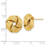 Load image into Gallery viewer, 14K Yellow Gold Polished Love Knot Post Earrings

