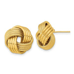 Load image into Gallery viewer, 14K Yellow Gold Polished Textured Love Knot Post Earrings
