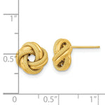 Load image into Gallery viewer, 14K Yellow Gold Polished Textured Double Love Knot Post Earrings
