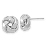 Load image into Gallery viewer, 14k White Gold Polished Love Knot Post Earrings
