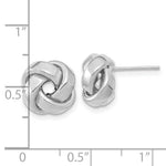 Load image into Gallery viewer, 14k White Gold Polished Love Knot Post Earrings
