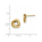 Load image into Gallery viewer, 14k Yellow Gold Polished Love Knot Post Earrings
