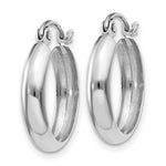 Load image into Gallery viewer, 14K White Gold Polished 3.5mm Hoop Earrings  3.5mm width
