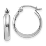 Load image into Gallery viewer, 14K White Gold Polished 3.5mm Hoop Earrings  3.5mm width
