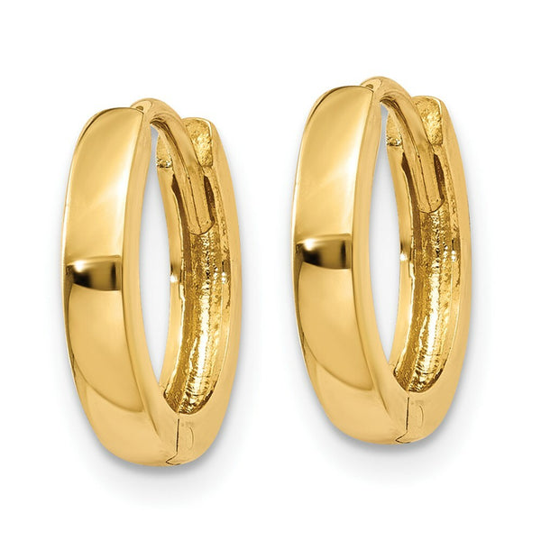 14K Yellow Gold 2.25mm Hinged Hoop Earrings  2.5mm width