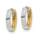 Load image into Gallery viewer, 14K Two-tone Gold 1.75mm Hinged Hoop Earrings  2mm width

