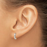 Load image into Gallery viewer, 14K Two-tone Gold 1.75mm Hinged Hoop Earrings  2mm width
