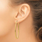 Load image into Gallery viewer, 14K Yellow Gold 2mm Large Oval Hoop Earrings  2mm width
