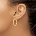 Load image into Gallery viewer, 14K Yellow Gold 2x3mm Square Tube Hoops  3mm width
