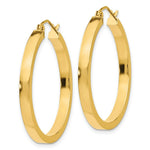 Load image into Gallery viewer, 14K Yellow Gold 2x3mm Square Tube Hoops  3mm width

