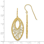 Load image into Gallery viewer, 14K Yellow Gold Oval &amp; Web Earrings
