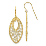 Load image into Gallery viewer, 14K Yellow Gold Oval &amp; Web Earrings
