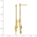 Load image into Gallery viewer, 14K Yellow Gold Diamond Cut Heart Earrings
