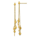 Load image into Gallery viewer, 14K Yellow Gold Diamond Cut Heart Earrings
