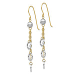 Load image into Gallery viewer, 14K Two-tone Gold Circle Dangle Earrings

